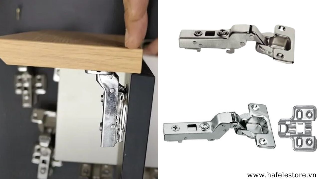 Bản lề giảm chấn cong vừa Hafele