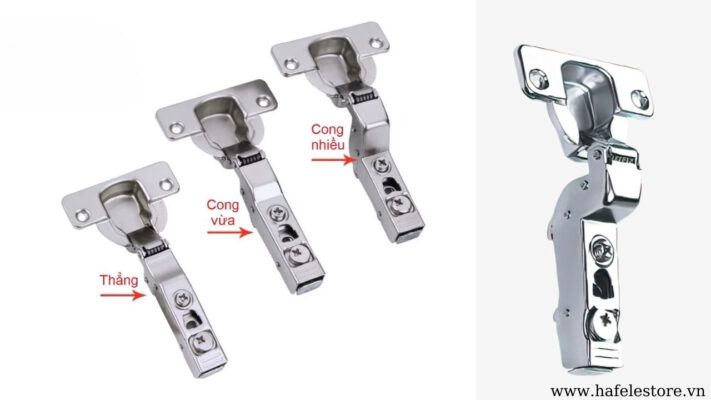 Bản lề hơi giảm chấn cong nhiều