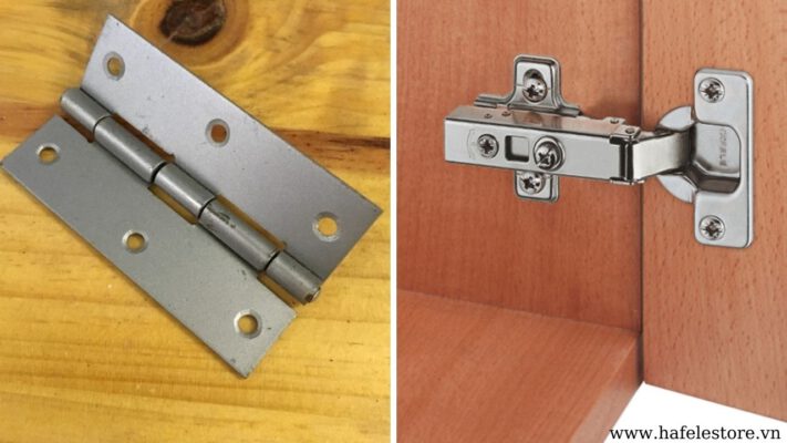 Bản lề truyền thống và bản lề giảm chấn