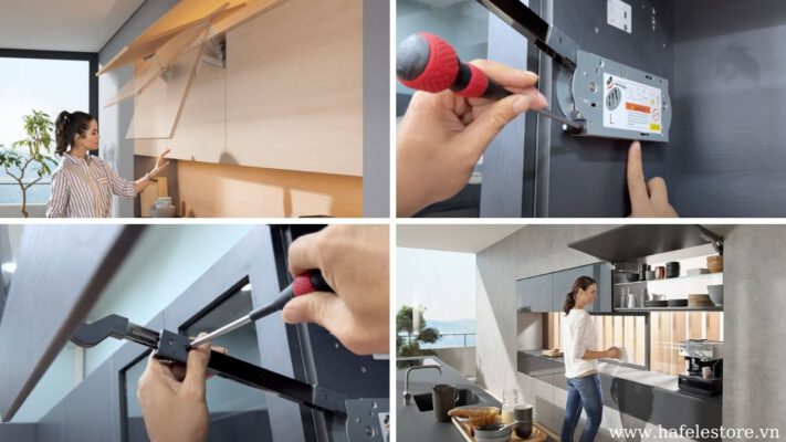Cách sửa tay nâng tủ bếp đơn giản