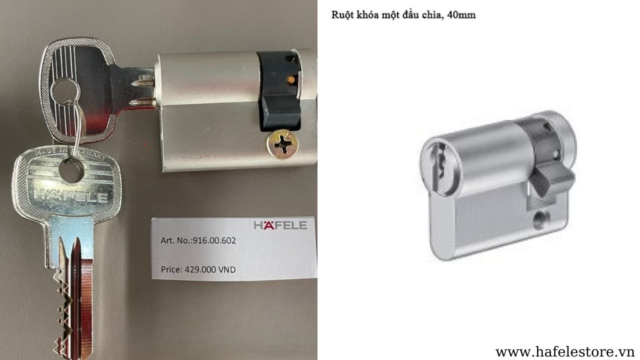 Ruột khóa 1 đầu chìa Hafele