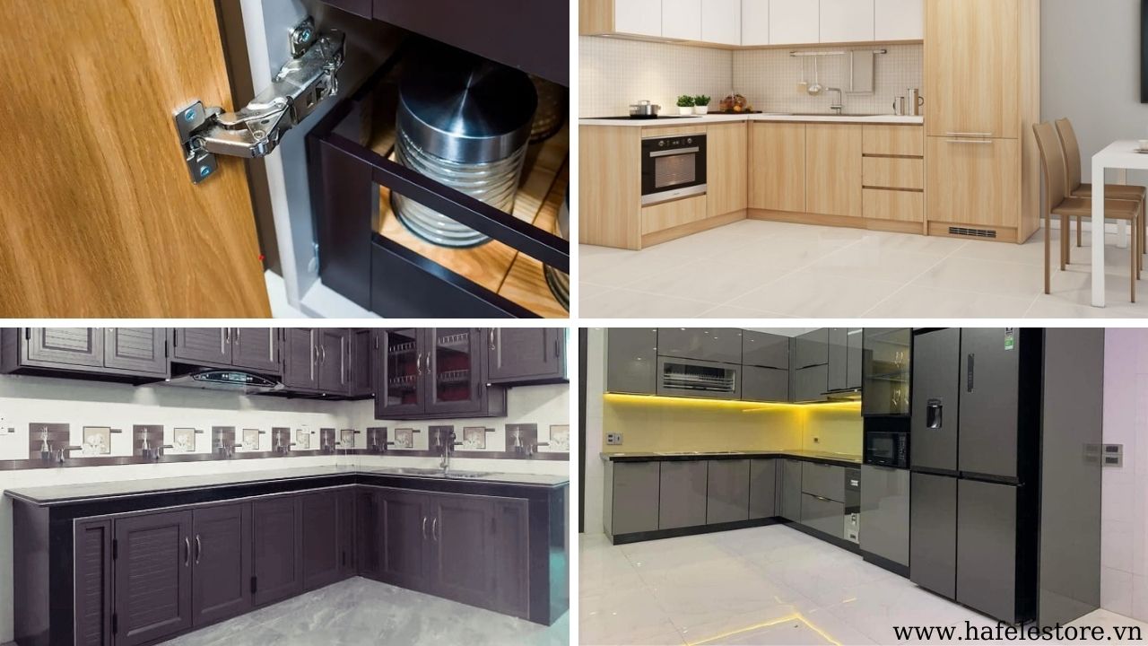 Bản lề giảm chấn tủ bếp phù hợp với loại tủ nào