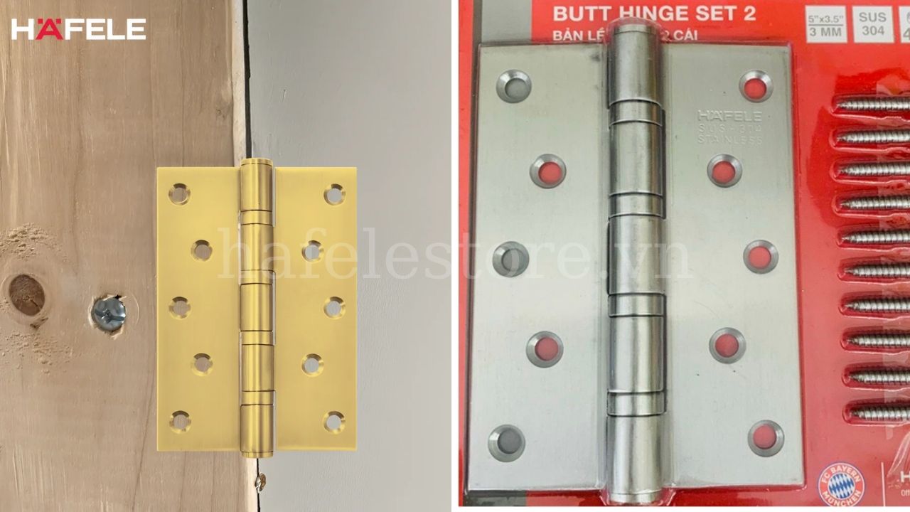 Bản lề lá 4 vòng bi Hafele chất lượng