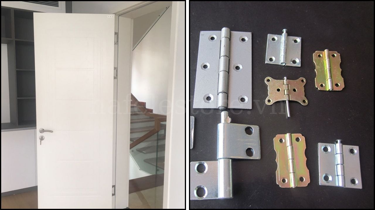 Cửa gỗ công nghiệp phù hợp với bản lề lá
