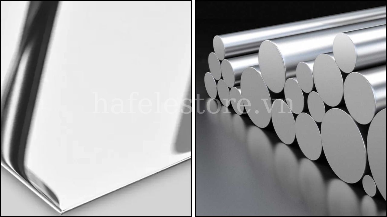 Inox SUS304 có bề mặt sáng bóng, mịn và đồng đều