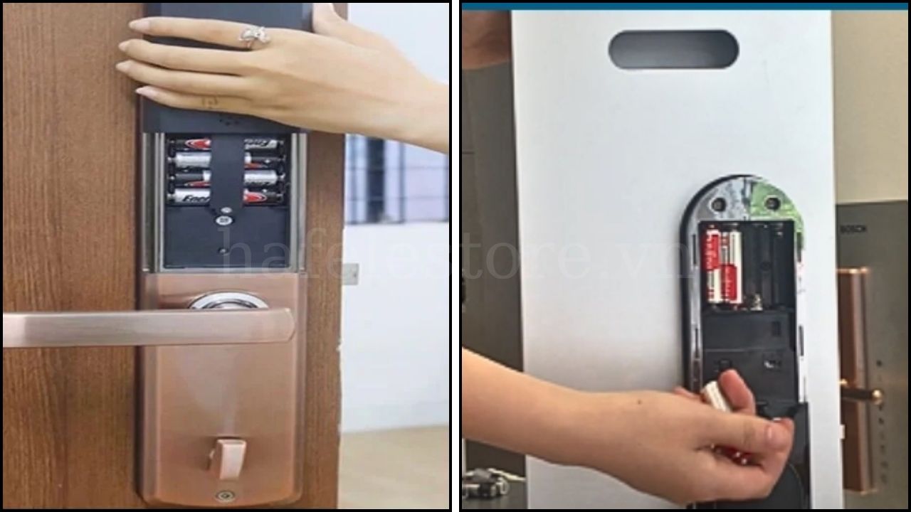 `Bạn hoàn toàn có thể dễ dàng tự thay pin khóa điện tử Hafele tại nhà