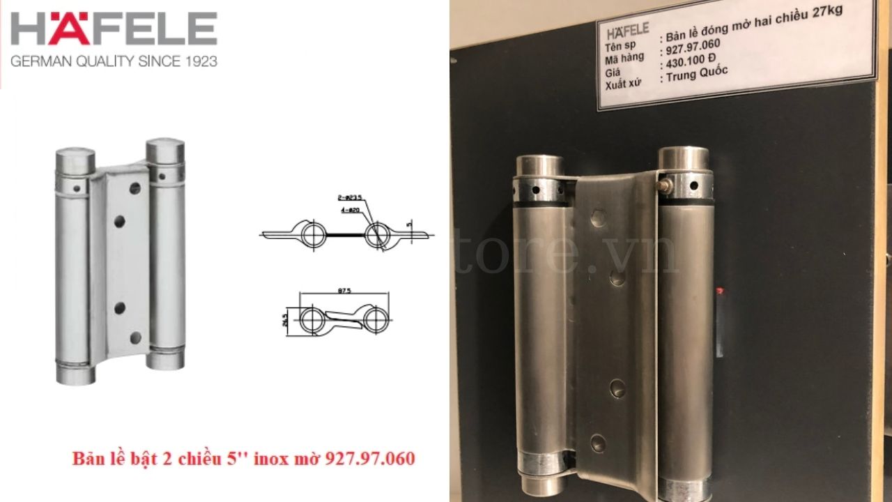 Bản lề 2 chiều Hafele – Mã 927.97.060