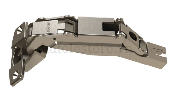 Bản lề bật 165 độ có cấu tạo đặc biệt hơn so với các loại bản lề tủ khác