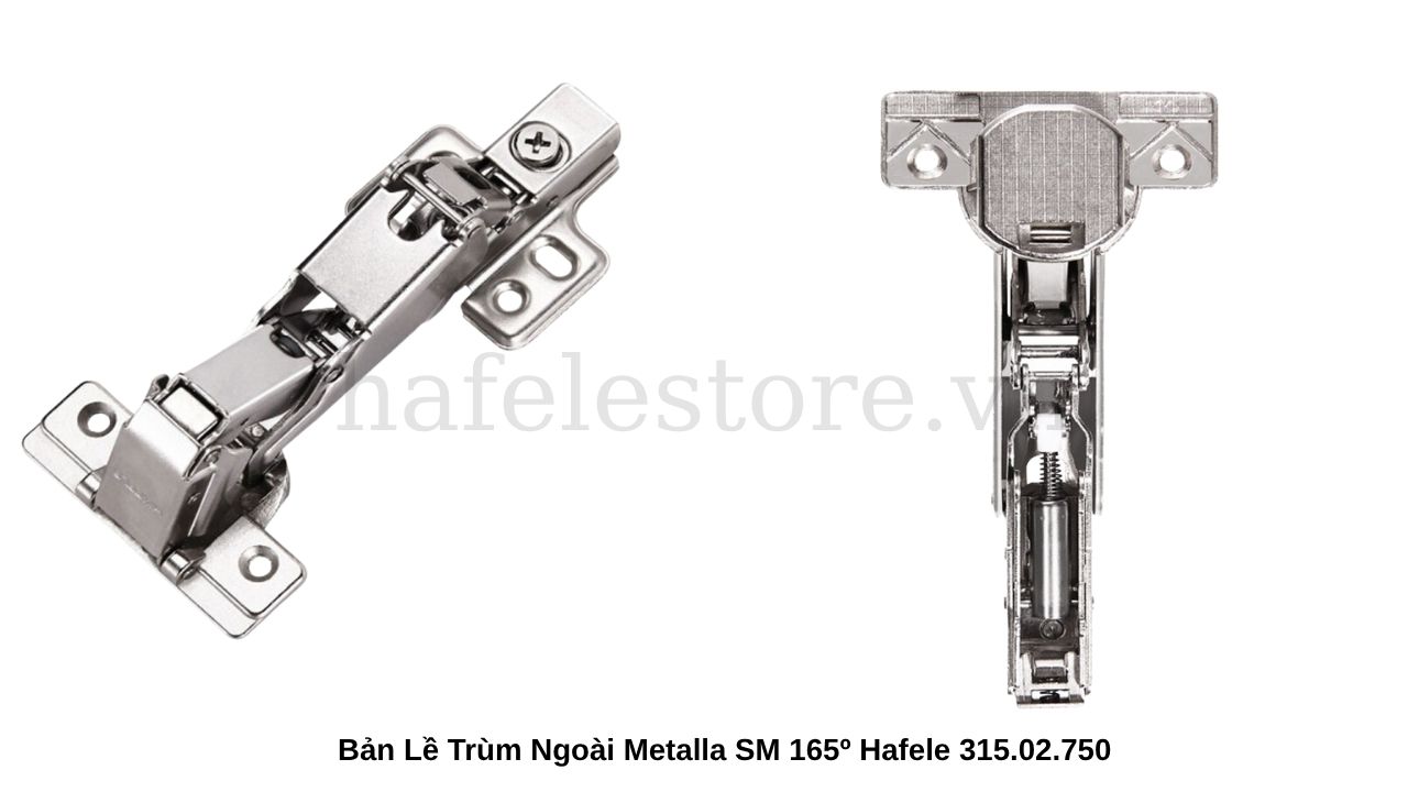 Bản lề bật 165 độ có giảm chấn