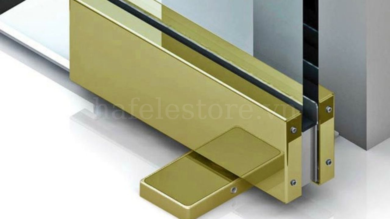 Bản lề dương sàn gắn nổi trên bề mặt sàn