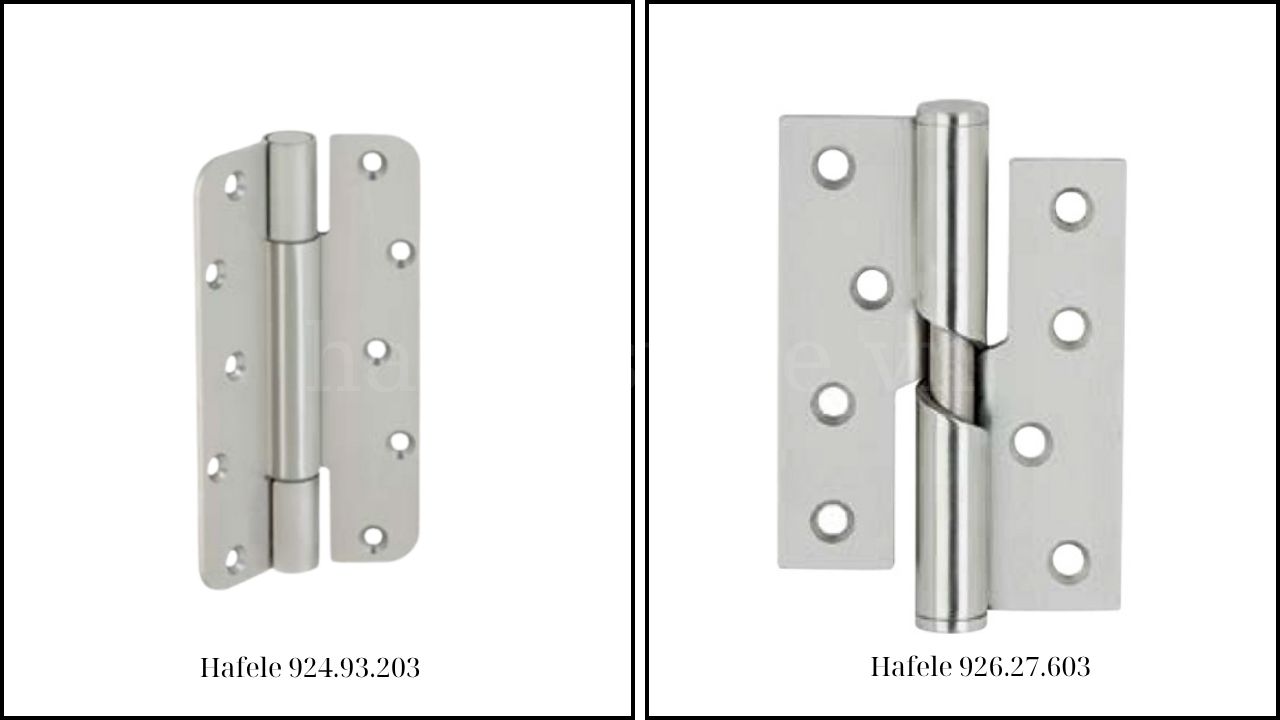 Bản lề lá inox Hafele 924.93.203 và 926.27.603