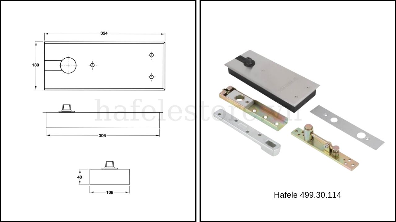 Bản lề sàn EN3 Hafele 499.30.114