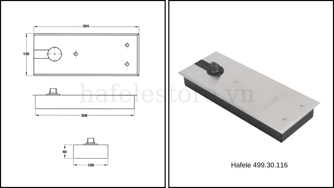 Bản lề sàn EN4 Hafele 499.30.116