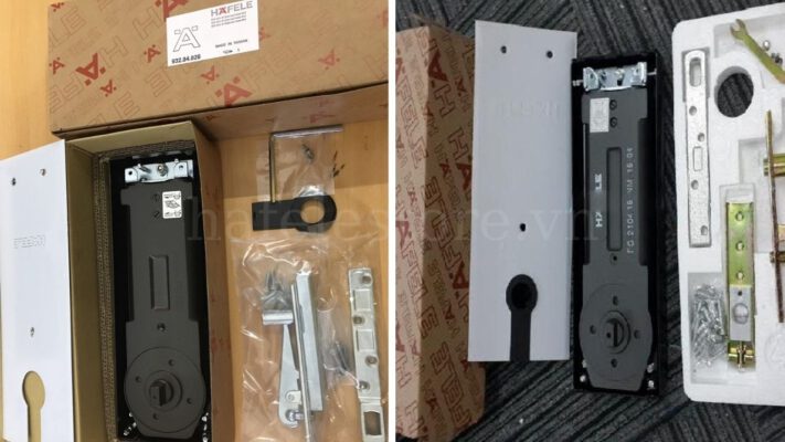 Bản lề sàn Hafele được gia công chính xác đảm bảo cửa vận hành êm ái và ổn định