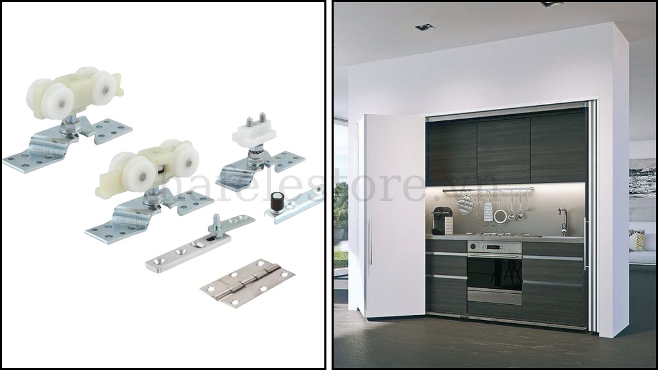 Bộ phụ kiện cửa trượt xếp FOLDING Hafele