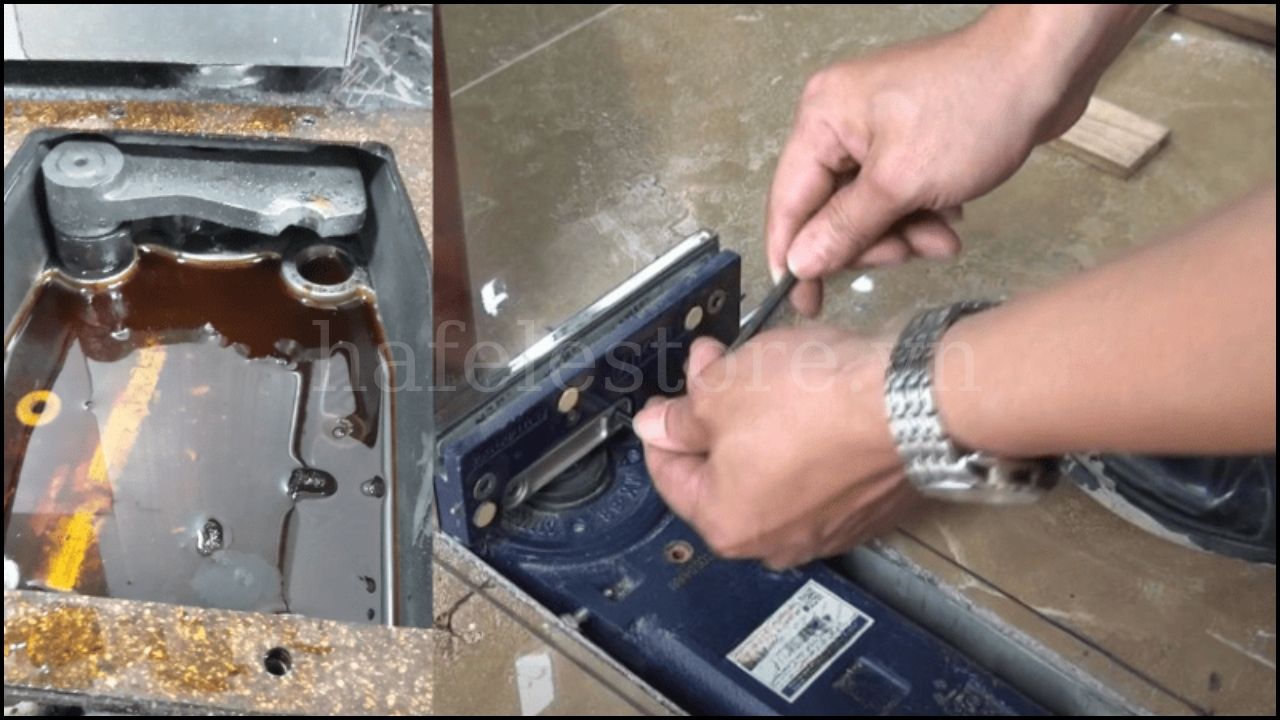 Cách Chỉnh Bản Lề Sàn Cửa Kính Bị Chảy Dầu