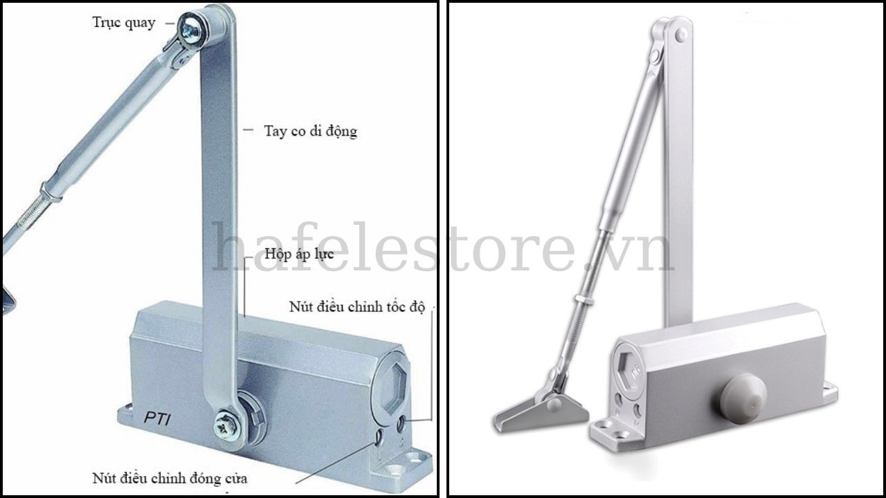 Cấu tạo cơ bản của tay co thủy lực cửa chống cháy