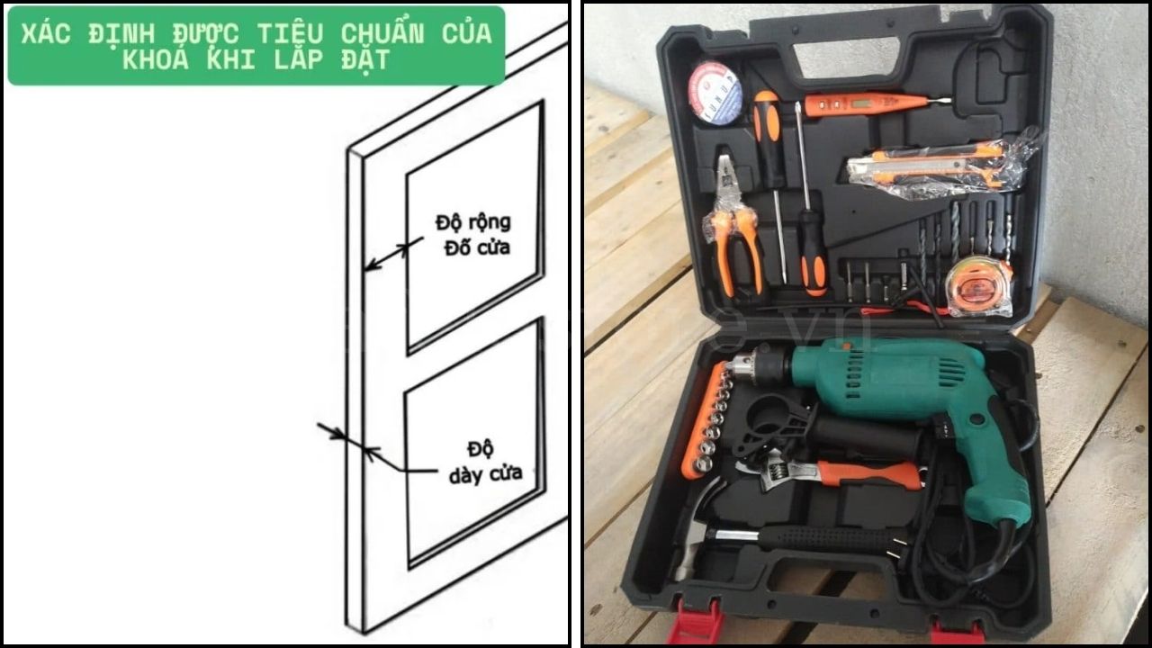 Chuẩn bị dụng cụ trước khi lắp đặt khóa điện tử