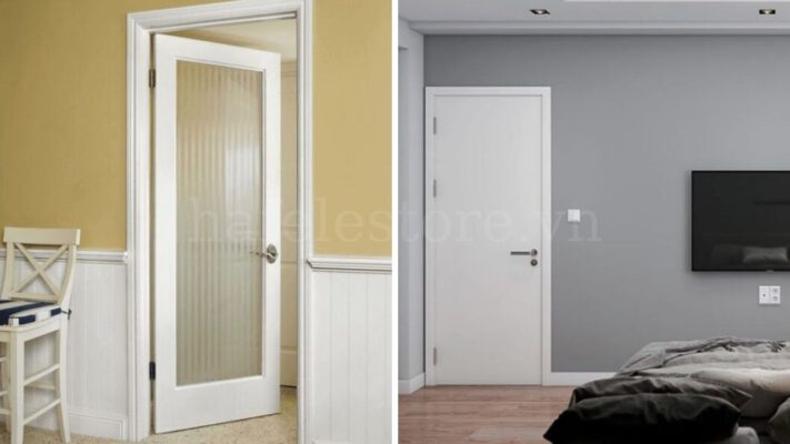 Dùng bản lề lá 2 vòng bi giúp cho cửa phòng ngủ an toàn và chắc chắn