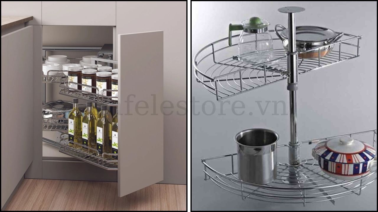 Kệ góc inox Hafele