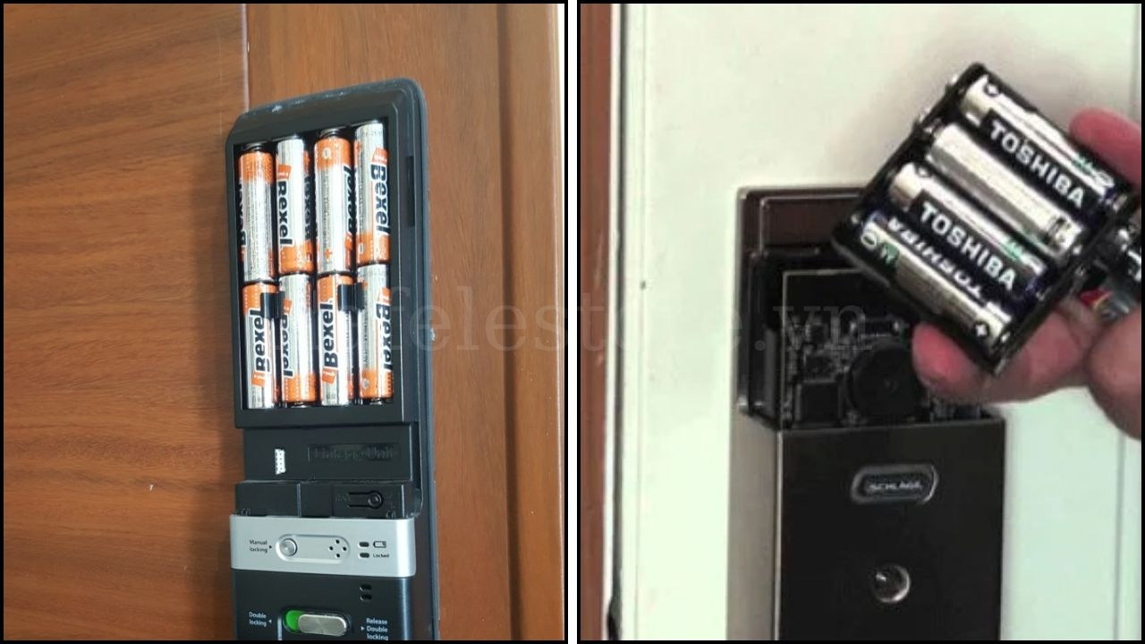 Khóa điện tử Hafele có thể được thay pin 1 cách dễ dàng