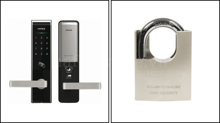 Khóa điện tử và khóa treo Hafele