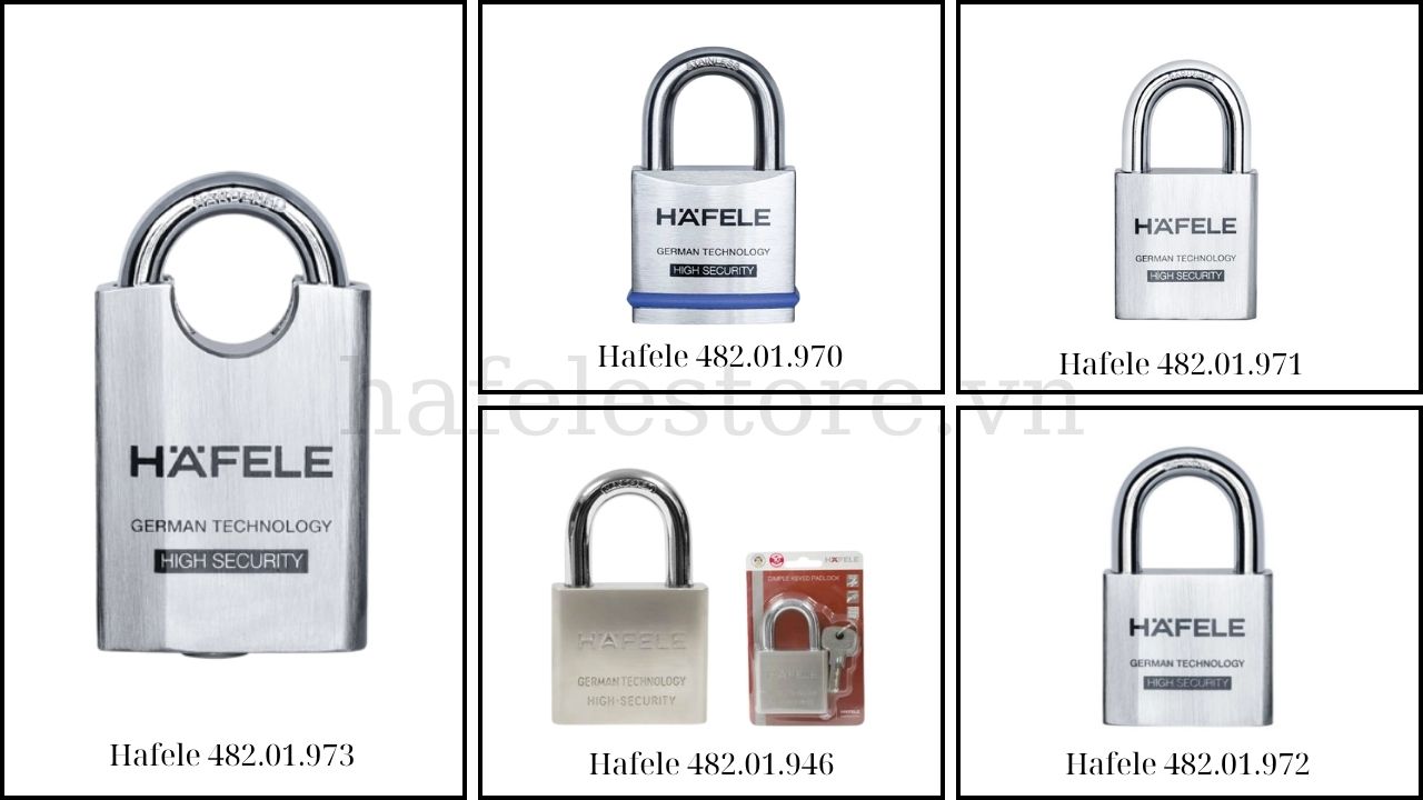 Khóa treo Hafele 48mm, 50mm, 52mm, 60mm, 62mm