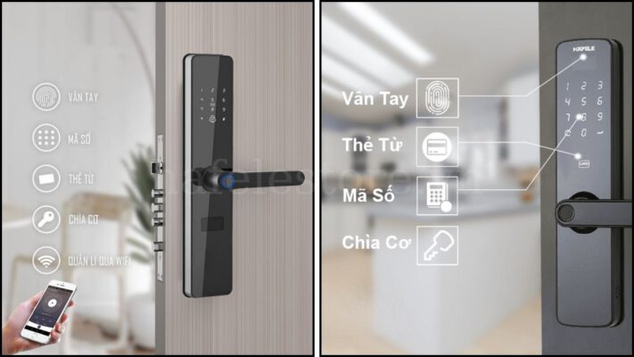Khóa vân tay đa dạng phương thức mở khóa