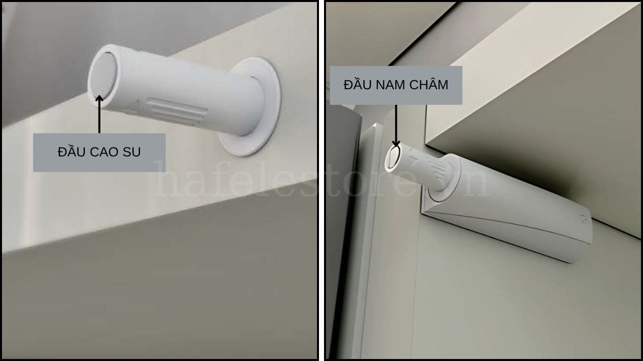 Nêm Nhấn Tủ Tip-On Đầu Cao Su Và Đầu Nam Châm