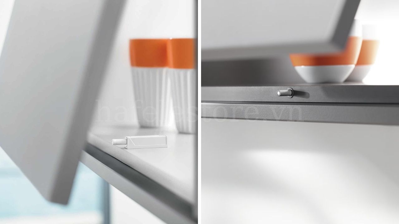 Nêm nhấn Tip-on Blum trong tủ không tay nắm