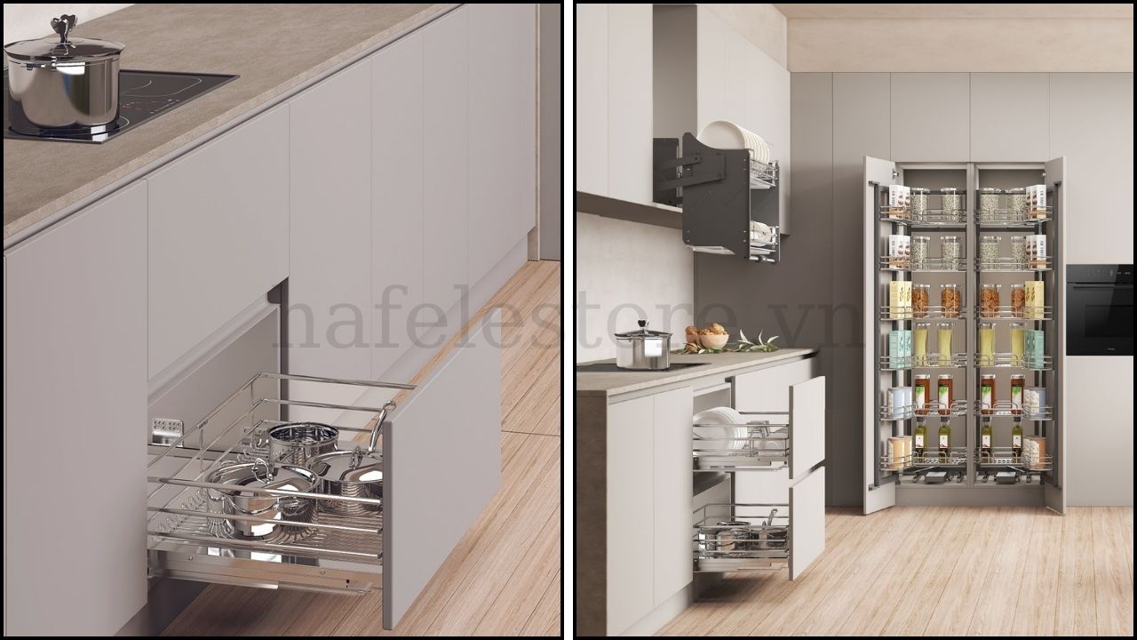 Rổ xoong nồi inox bóng Kosmo Hafele 549.04