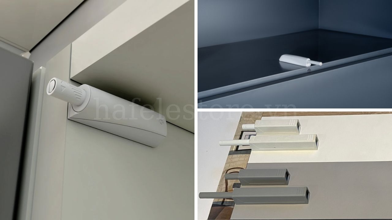 Sản phẩm nêm nhấn tủ Tip-on từ các thương hiệu Hafele, Vickini, Blum
