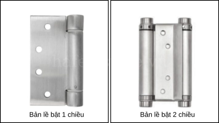 So sánh bản lề bật 1 chiều và bản lề bật 2 chiều