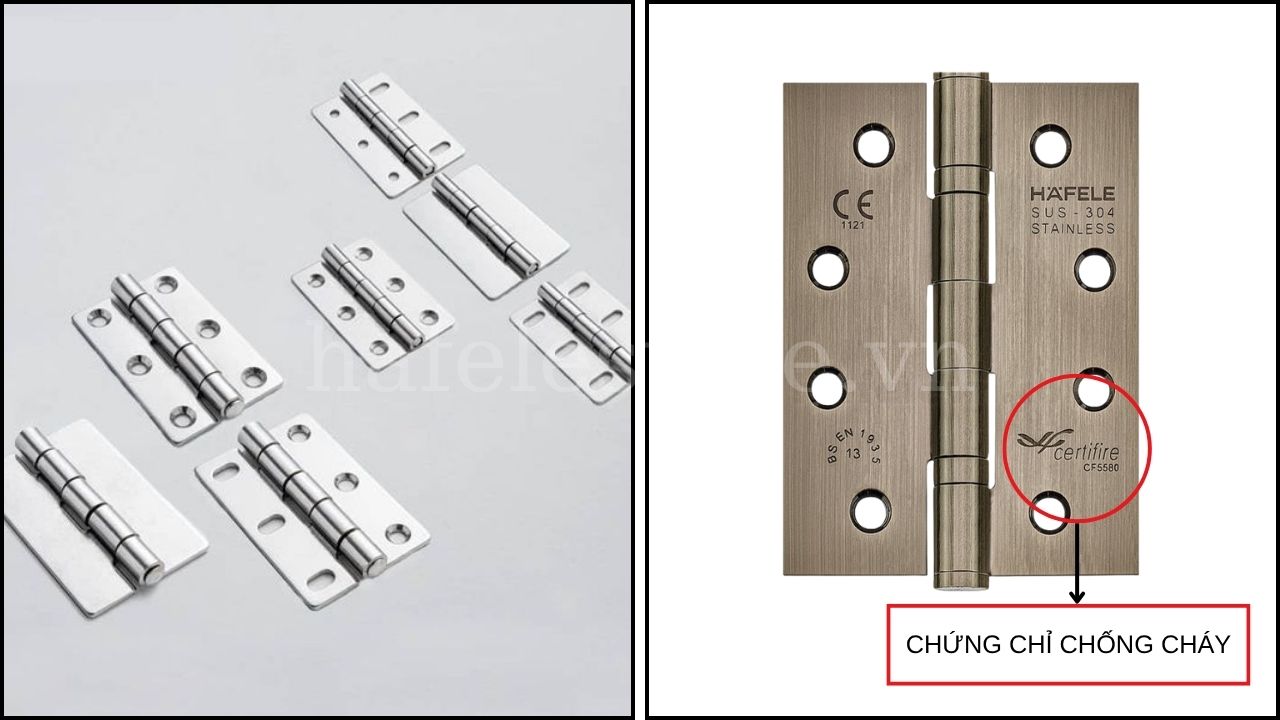 Sự khác biệt giữa bản lề chống cháy với bản lề thường