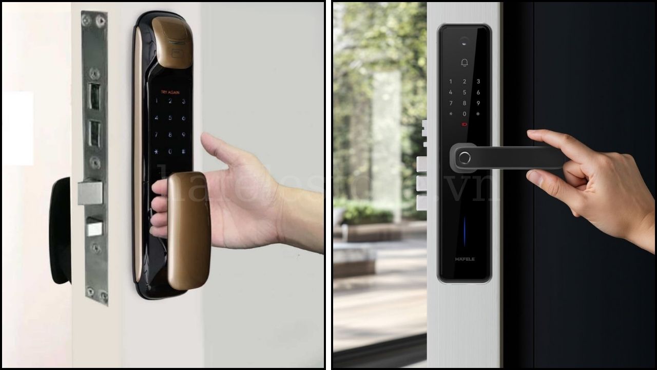 Thiết Kế Của Khóa Cửa Vân Tay Dạng Pull Push Và Kiểu Tay Gạt