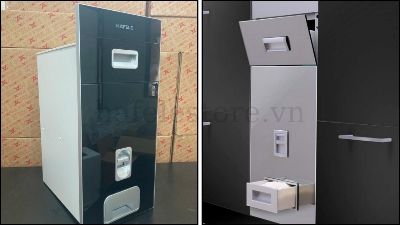 Thùng gạo Hafele âm mặt gương