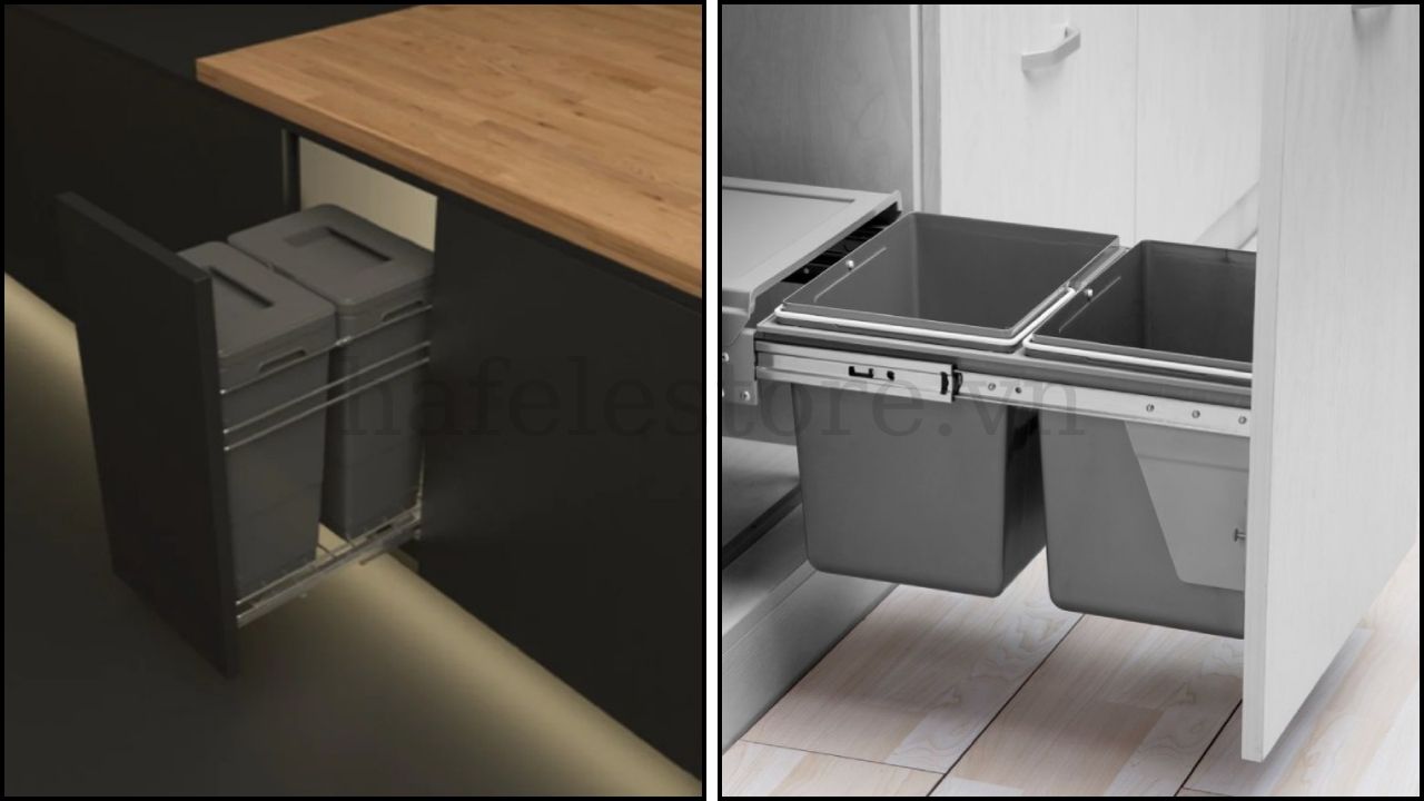 Thùng rác âm tủ Hafele