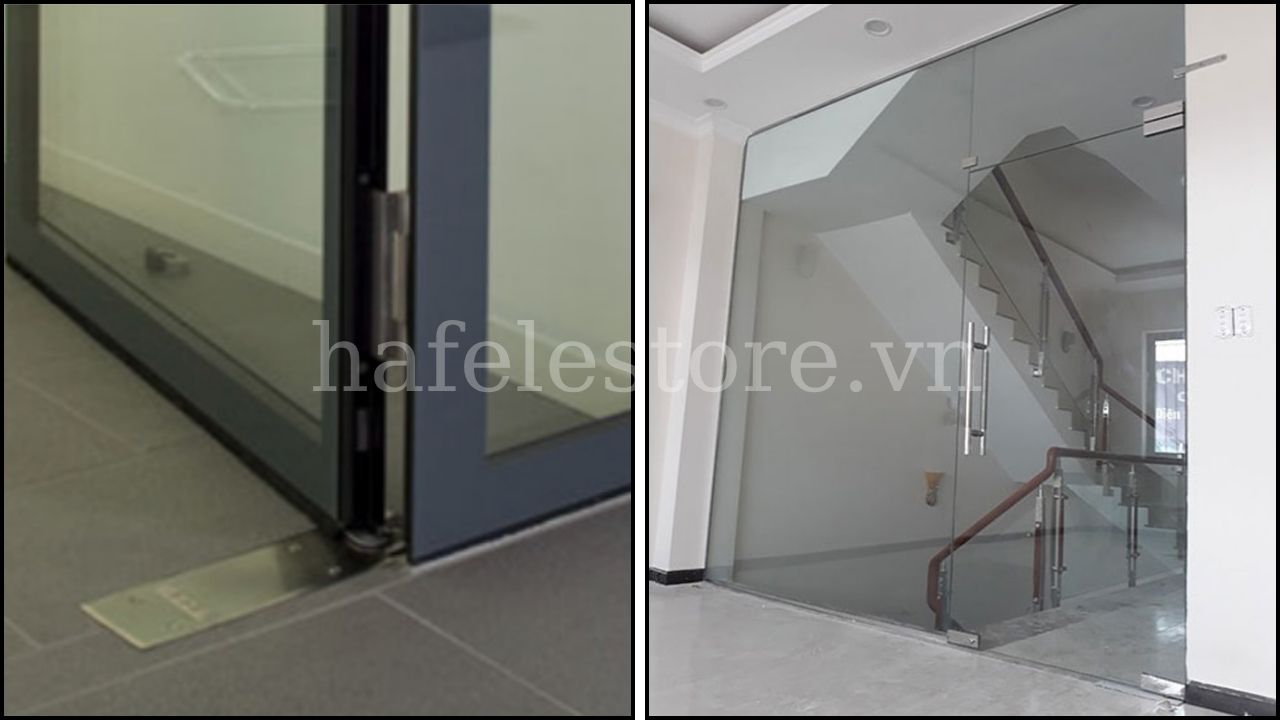 Ứng dụng của bản lề sàn EN3 Hafele