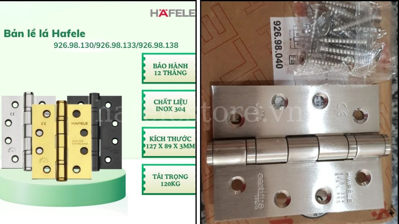 bản lề lá Hafele chuyên dụng cho cửa chống cháy