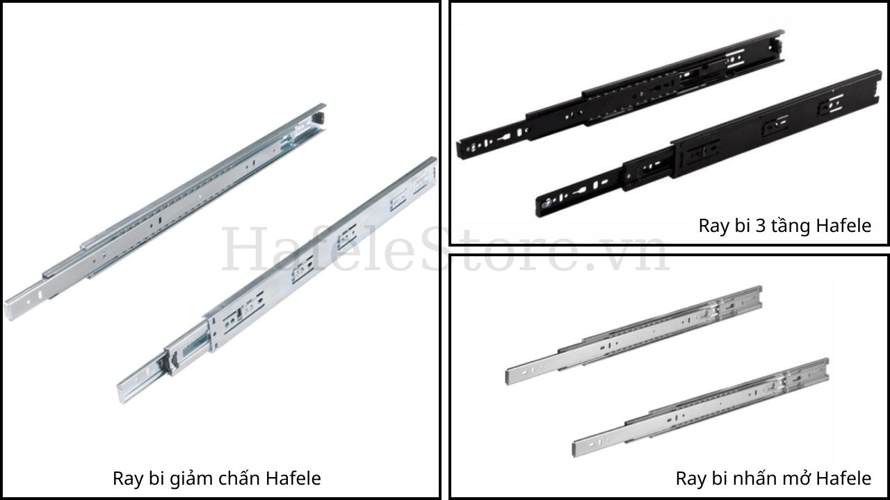 Các mẫu ray bi trượt Hafele nổi bật