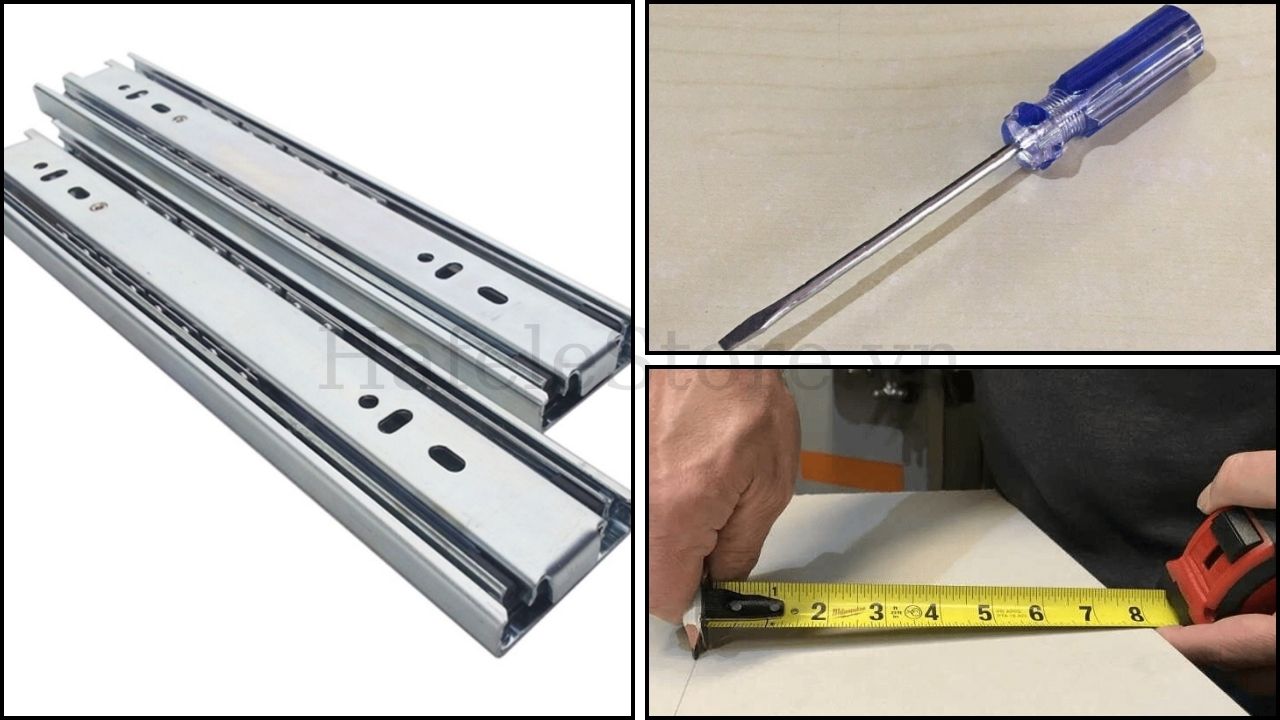Chuẩn bị dụng cụ và chọn mua ray trượt tủ bếp phù hợp
