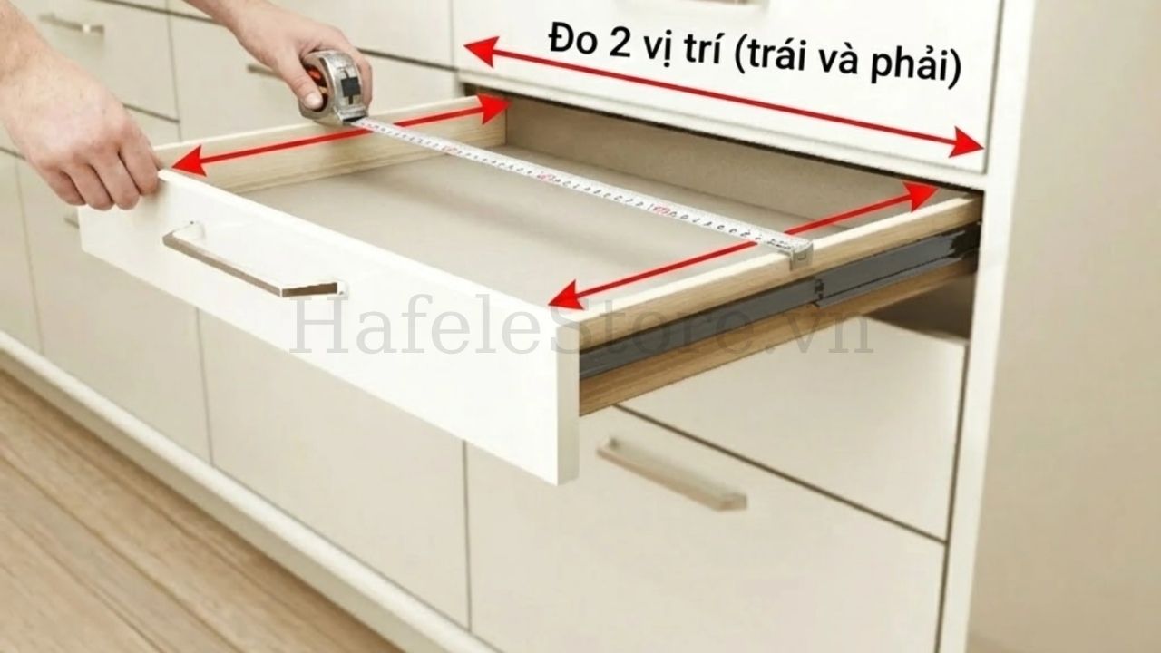 Hướng dẫn cách đo và chọn kích thước ray trượt chuẩn xác