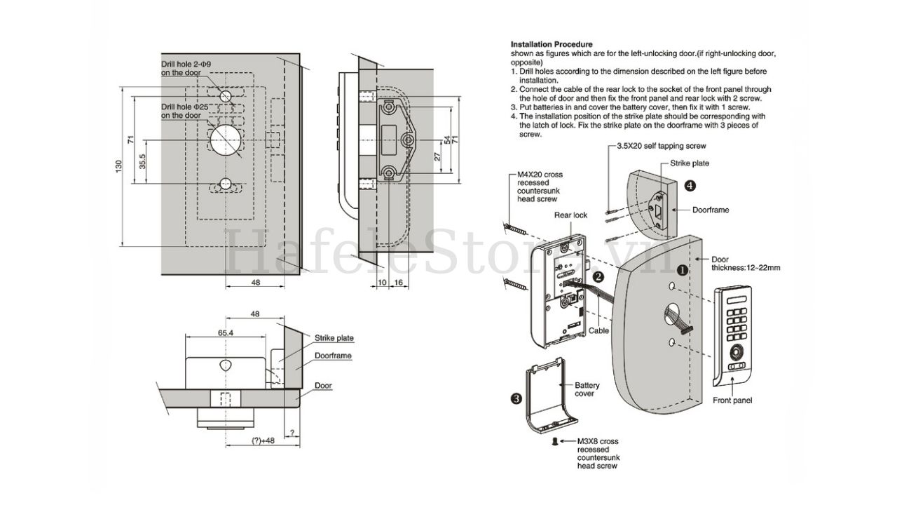 Hướng dẫn lắp đặt và sử dụng khóa điện tử Hafele bền bỉ nhất