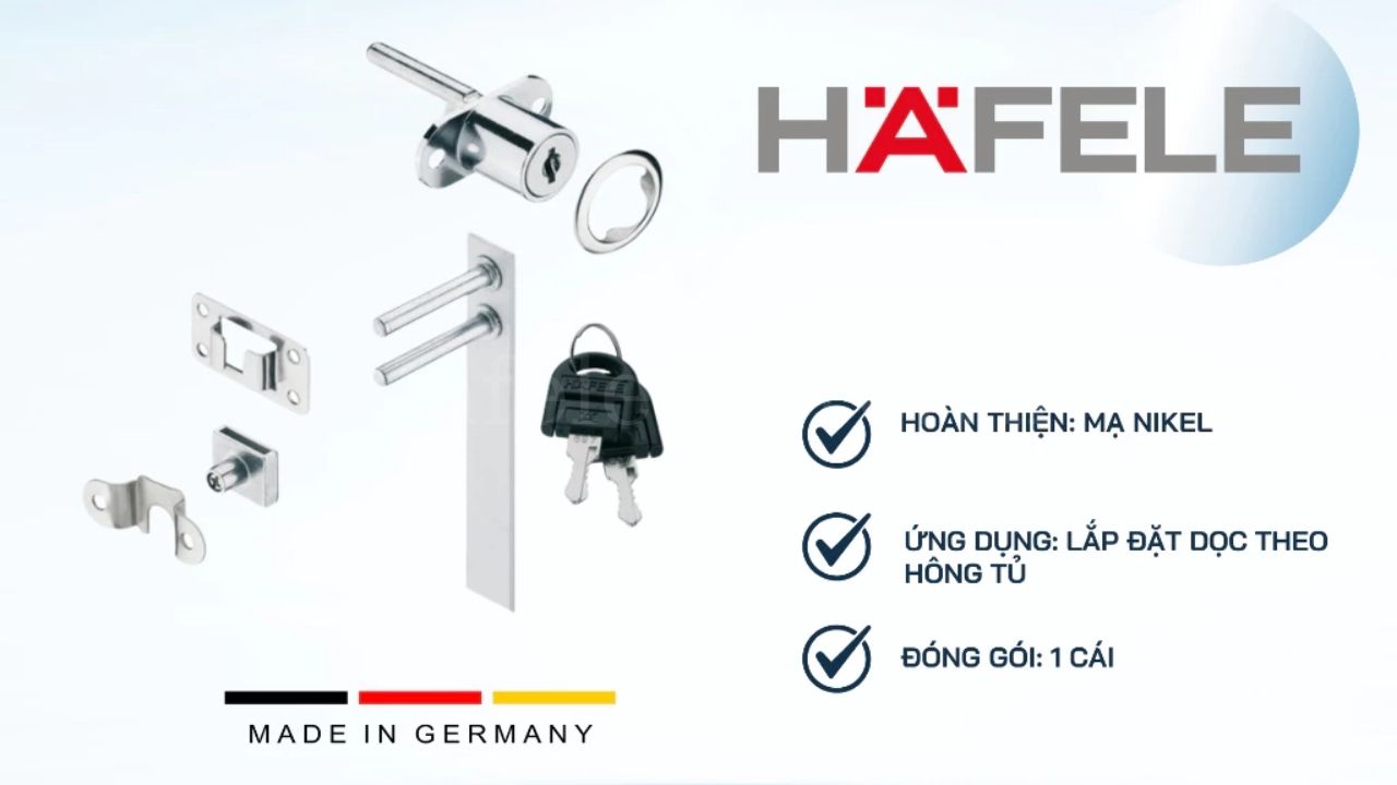 Khóa tủ 3 ngăn Hafele 234.99.240 