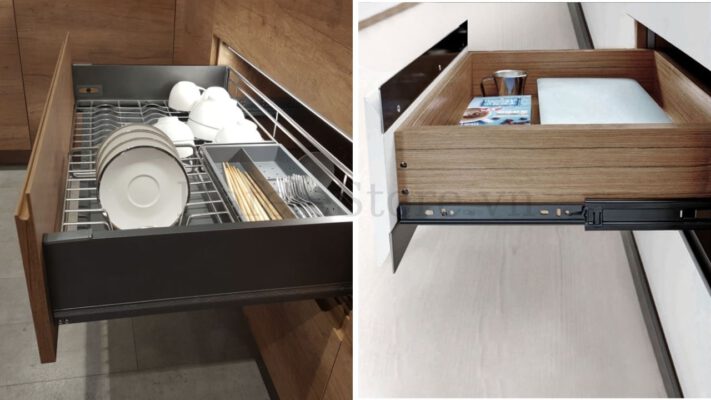 Ứng dụng ray trượt Hafele trong từng không gian